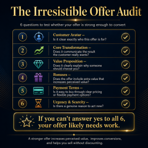 Irresistible offer audit checklist for small businesses