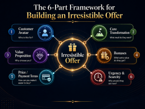 Six-part framework for creating an irresistible offer