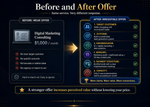 Weak offer versus irresistible marketing offer example